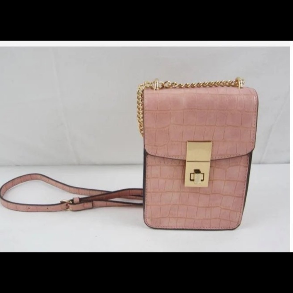 Collection XIIX Pink Animal Skin Crossbody Purse